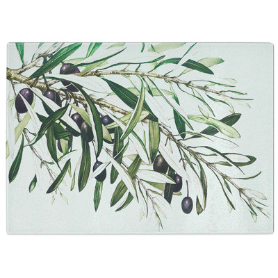 Tempered Glass The Olive Branch Chopping Board
