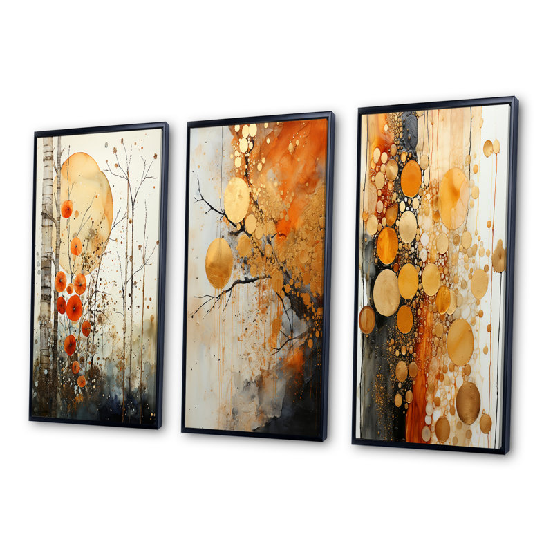 «Rustic Reflections», 3 pièces, H 28 po x l 36 po, Cadre noir