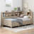 Twin Size Daybed With Storage Shelves And 3 Drawers, Modern Day Bed