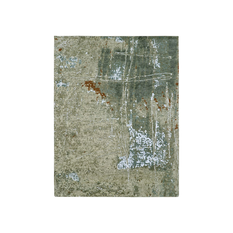 Tapis noué à la main beige en laine 7 pi 10 po x 10 pi 2 po E3A035A7529D4251AABAF69A4DAACA8F