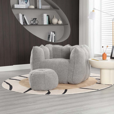 Fauteuil ean Bag avec repose-pieds