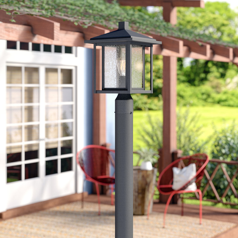 Iwan Clear Seedy Lantern Head, Black, 14.75" H x 9" W x 9" D