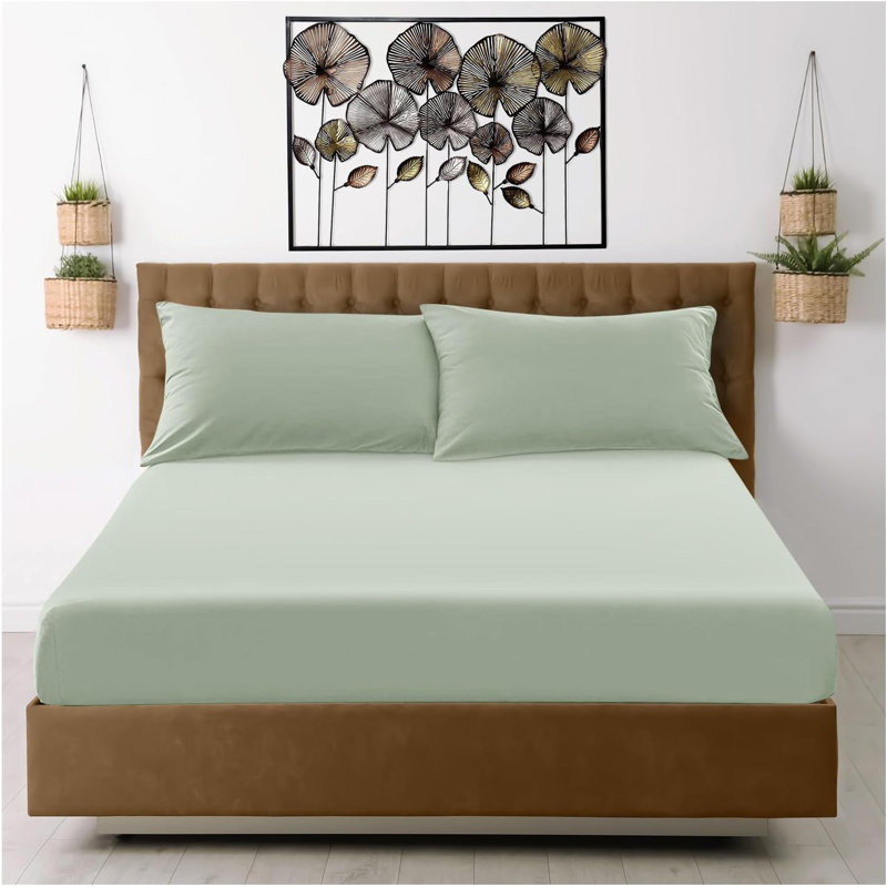 Super Dreamer Microfibre Fitted Sheet, Sage Green, Super King (6')