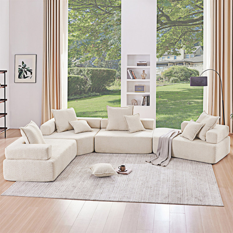 Modular Sectional Sofa Convertible Compressed Couch