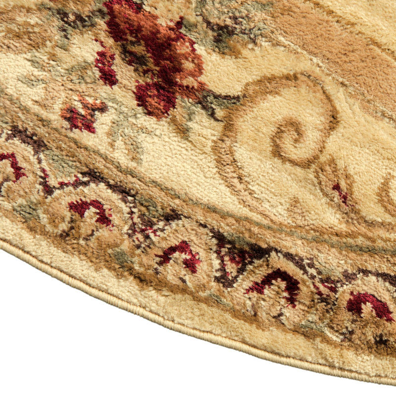 Debora Oriental Area Rug, Burgundy, Octagon 7'10" x 7'10"