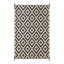 Tapis d'extérieur géométriques noirs et beiges avec motif en croix-1491021032