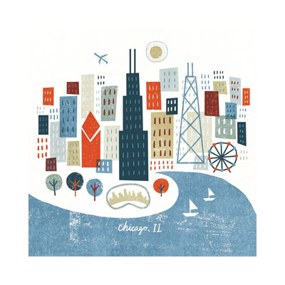 Colorful Chicago by Michael Mullan - Wrapped Canvas Painting