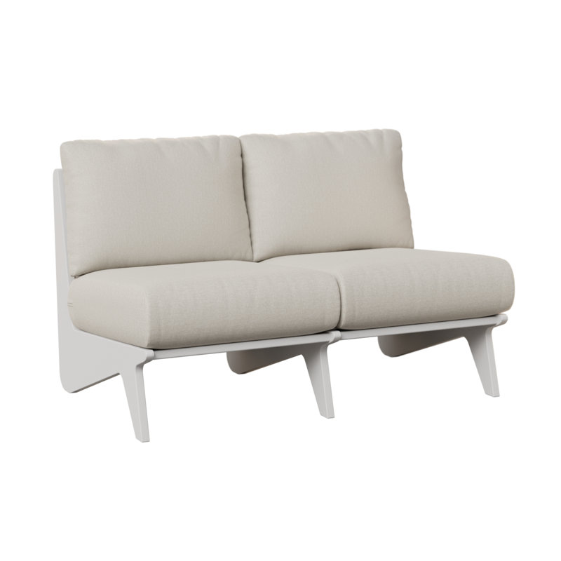Causeuse et coussins Holland, Blend Linen, Blanc mat