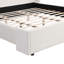 Lit tapissier en tissu blanc KING