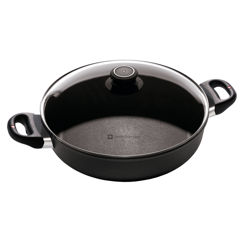 Swiss Diamond Saute Pan with Lid, 3.7 Qt.