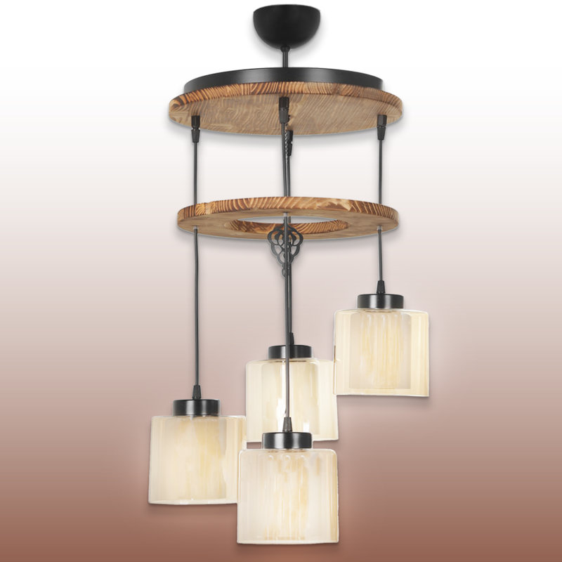 Luminaire suspendu en bois