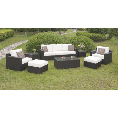 Colwell 7 - Person Patio Conversation Set with Cushions