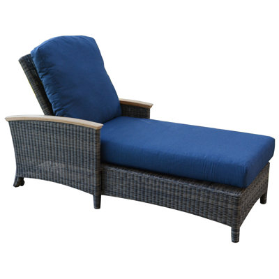 Bella Outdoor Teak Chaise Lounge