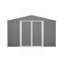 Remise de rangement extérieure 10 pi x 8 pi, remise en métal toutes saisons avec portes verrouillables, remise à outils pour le jardin, le patio, la cour, la pelouse, gris