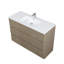 Ilic 48 po L x 19 po P 3 tiroirs Meuble-lavabo autoportant avec évier simple et Comptoir en Polymarbre blanc-164975304-164975305