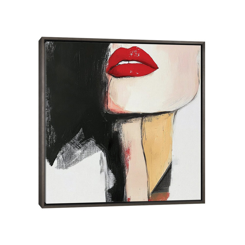 Sensualité - reproduction d'art murale - toile encadrée, Gris, H 18 po x l 18 po