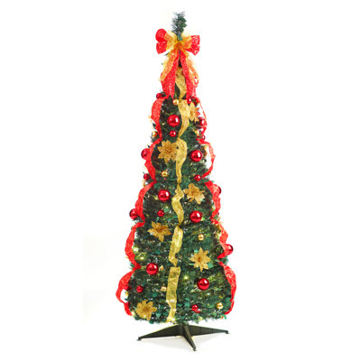 182.88cm H Lighted Artificial Pine Christmas Tree