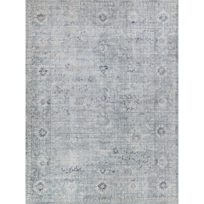 Hand Loomed Oriental Area Rug in Blue