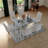 Kenyara Glass Top Metal Base Dining Table-1693357412