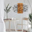 Élégant accessoire mural décoratif en bois, 34,3 po x 22,8 po | Structure 100% métal (épaisseur: 0,05 pouce), noyer massif et finition noire | Parfait pour la décoration murale de salon, de bureau ou de galerie, design élégant et durable