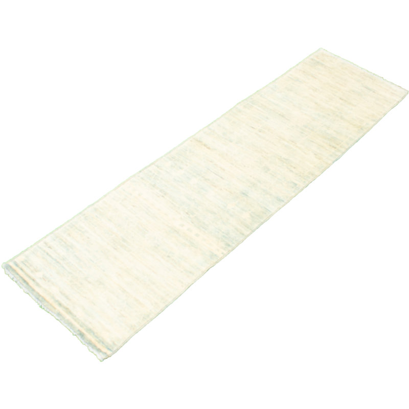 Tapis de Tapis décoratif couloir marocain New Age Ivoire 2 pi 9 po x 9 pi 8 po noué à la main New Age