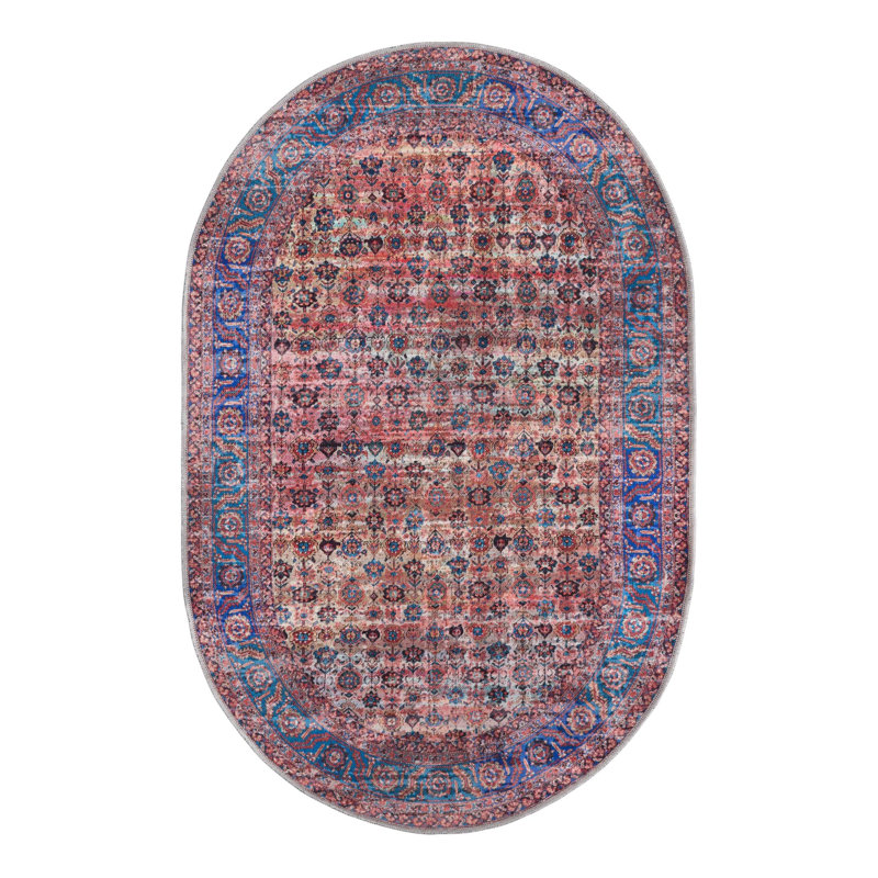Hedberg Floral Indoor Rug, Oval 4'1" x 6'1"