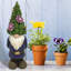 Statue de gnome avec chapeau topiaire Jorge