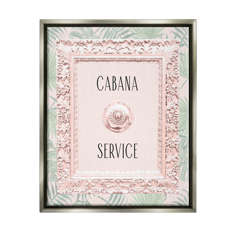 Cabana Service, feuilles tropicales, estampe numérique par Lil 'Rue, H 31 po x l 25 po x P 1,7 po