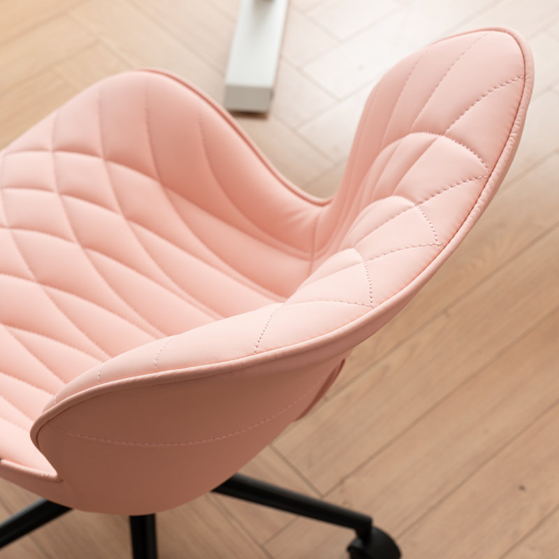 Chaise de bureau Maddoux, Rose
