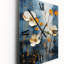 Horloge murale Buttercups - Collage I bleu et blanc-408116696