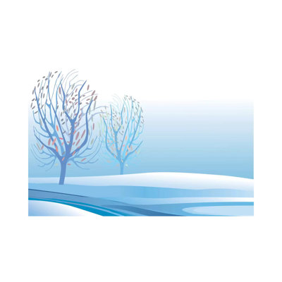 Winter Landscape by Charles Harker - Wrapped Canvas Print