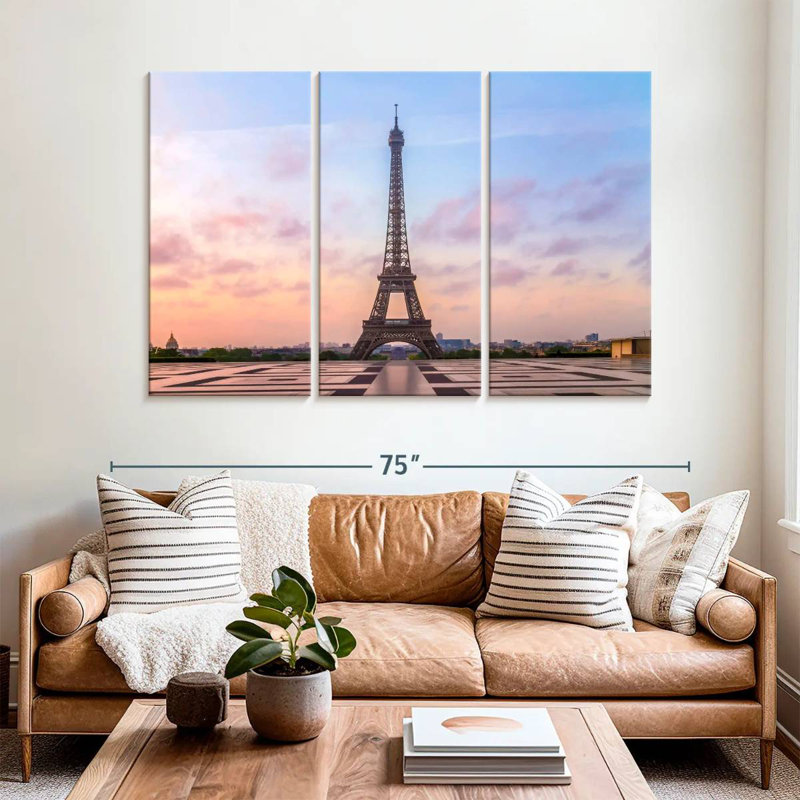 Lilie Eiffel Tower Sunrise, 42" H x 65" W