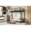 Lits avec rangement compacts, lit mezzanine simple en métal TG, maison moderne