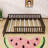 Queen Wooden Floor Bed With Guardrails
