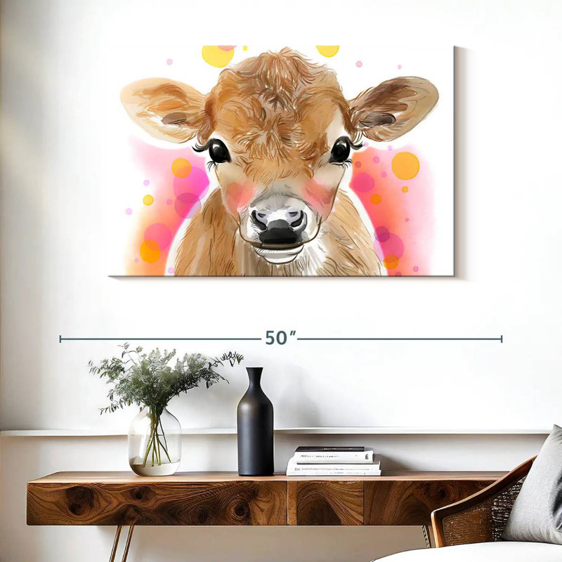 Brampt Baby Cow, 26" H x 39" W