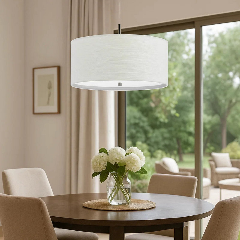 Luminaire suspendu cylindrique unique à 1 lumière