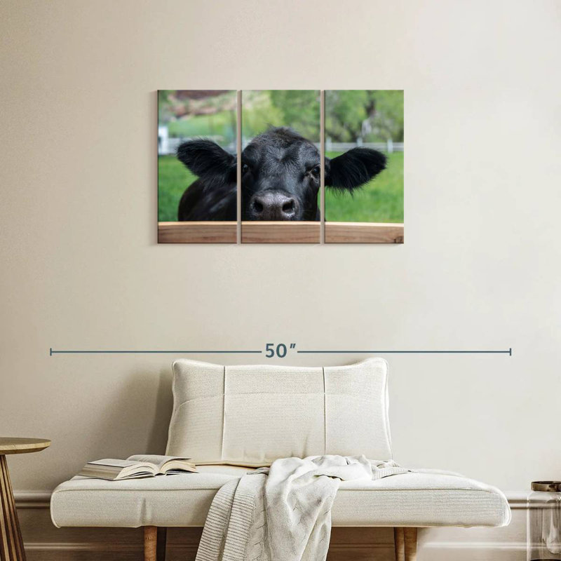 Nosy Ranch Cow, 20" H x 33" W