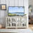 Bookcase, LED Display Cabinet With Adjustable Shelves And Glass Doors-1673965361