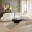 Canapé modulaire en L surdimensionné de 134,63 po avec méridienne beige et assise profonde pour salon-1788885