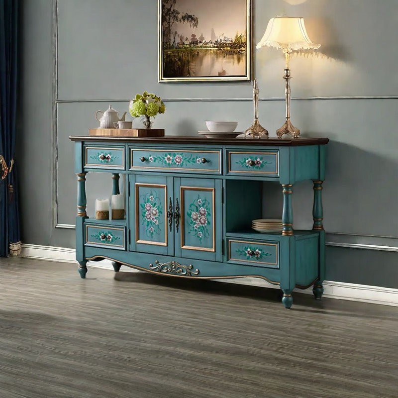 Five drawer painted multi-function accent chest