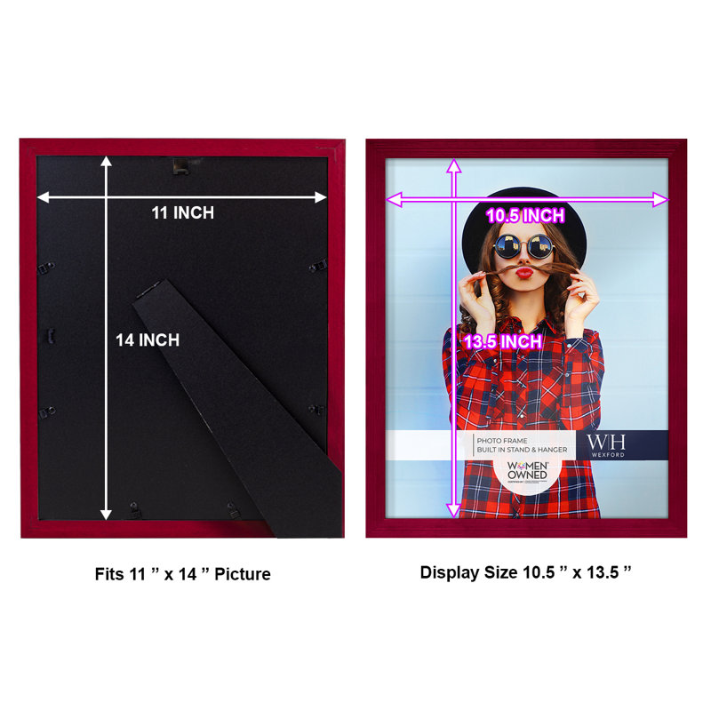 Wood Picture Frame - Set of 10, Red, 11" x 14"
