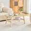 Table basse 39 po en bois massif à double couche
