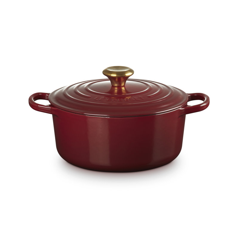 Le Creuset Cast Iron Round Casserole, 24cm / 4.2L, Garnet