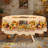 Autumn-Winter Tablecloth 152x152cm Round Autumn-Winter Holiday Patterns Party Picnic Dinner Party Decorative Table Cover-519799999
