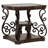 2-Shelf Glass Top End Table