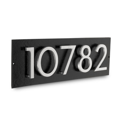 Floating Modern 4" Number Horizontal Address Plaque (5 Digits)