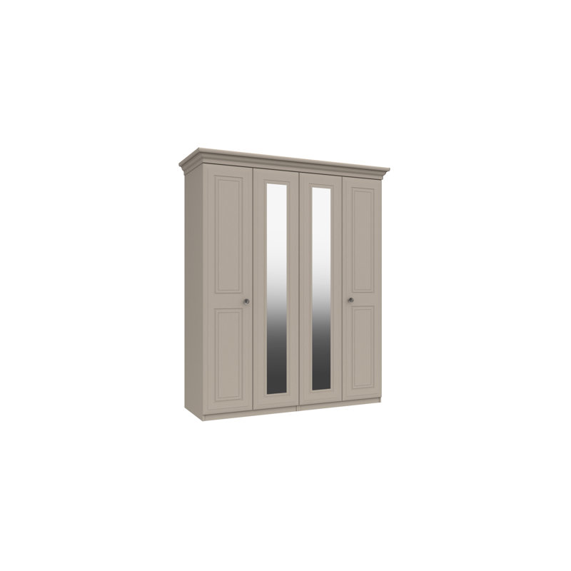 Warminster 4 Door Manufactured Wood Wardrobe, Fired Earth