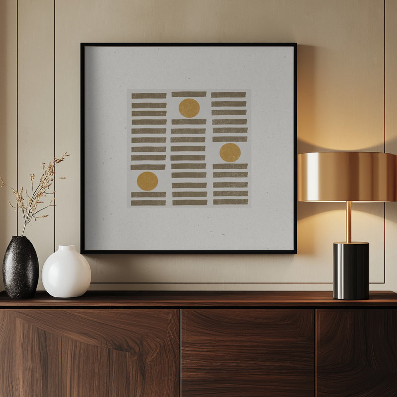 Wrapped Canvas Print, Black/Beige