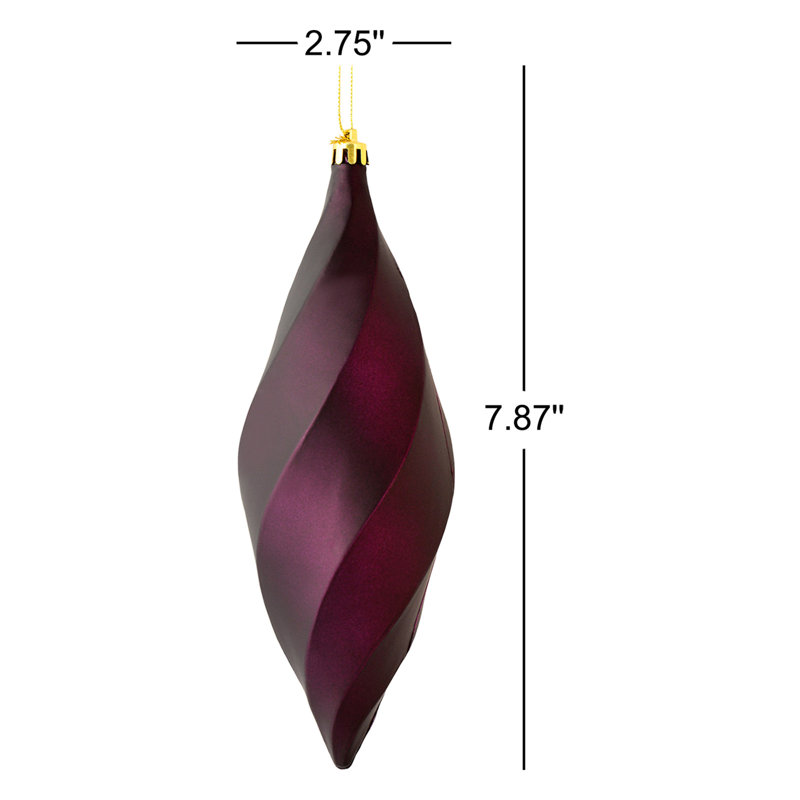 Ornement tourbillon de 8 po, Lilas mat