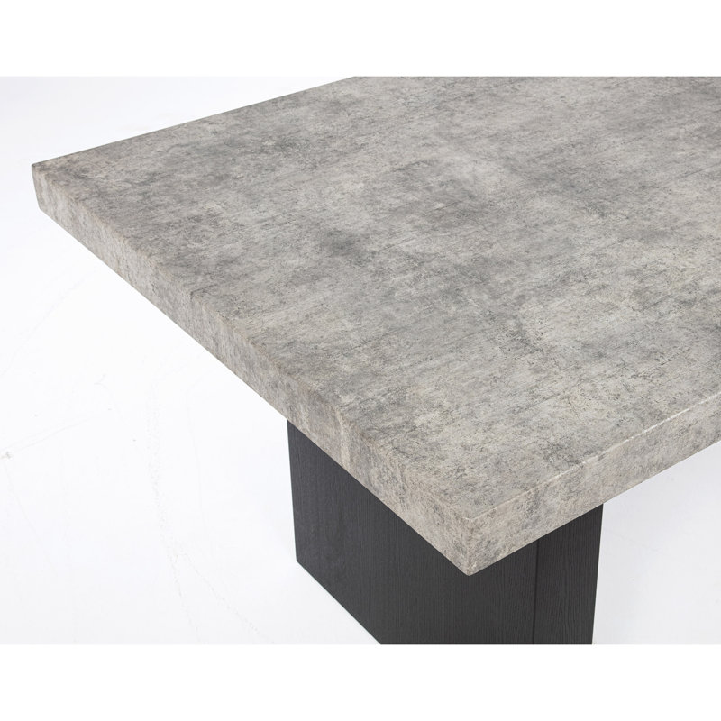 Meuble de salle à manger à hauteur de comptoir carré 1 pièce gris patiné